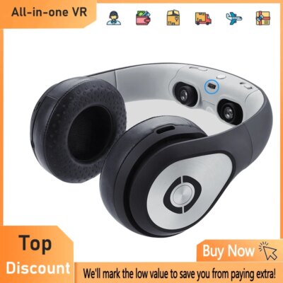 All-in-one VR Headset Audio with Video Adjustable Pupil Distance 2D / 3D Switching 360° Panoramic Viewing Private Theater