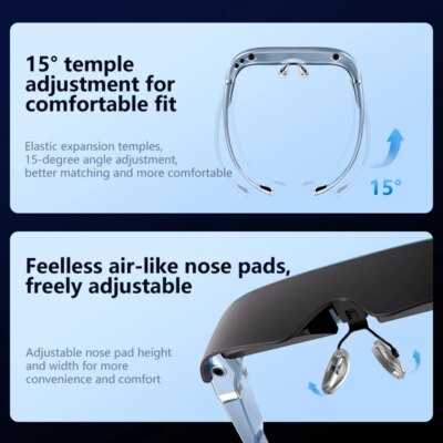 Head Mounted 512GB Android system Video Smart Glasses thin and light 3D glasses games movies 3D VR OLEDVR Headset video glasses - Image 4