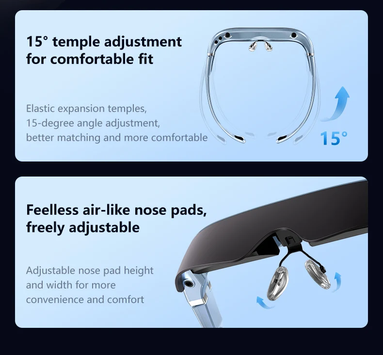 Head Mounted 512GB Android system Video Smart Glasses thin and light 3D glasses games movies 3D VR OLEDVR Headset video glasses