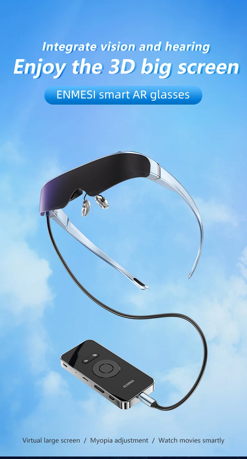 Head Mounted 512GB Android system Video Smart Glasses thin and light 3D glasses games movies 3D VR OLEDVR Headset video glasses