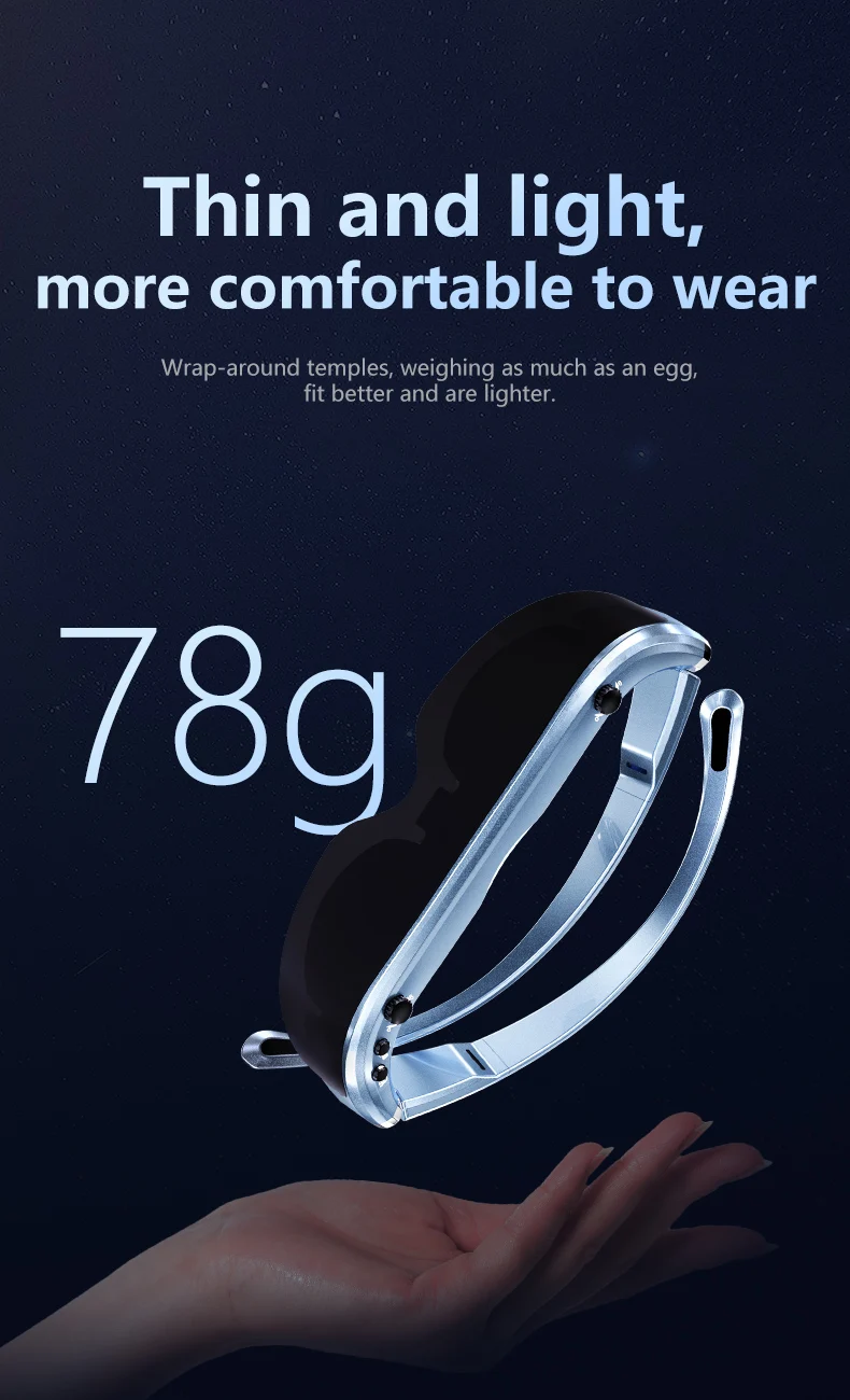 Head Mounted 512GB Android system Video Smart Glasses thin and light 3D glasses games movies 3D VR OLEDVR Headset video glasses