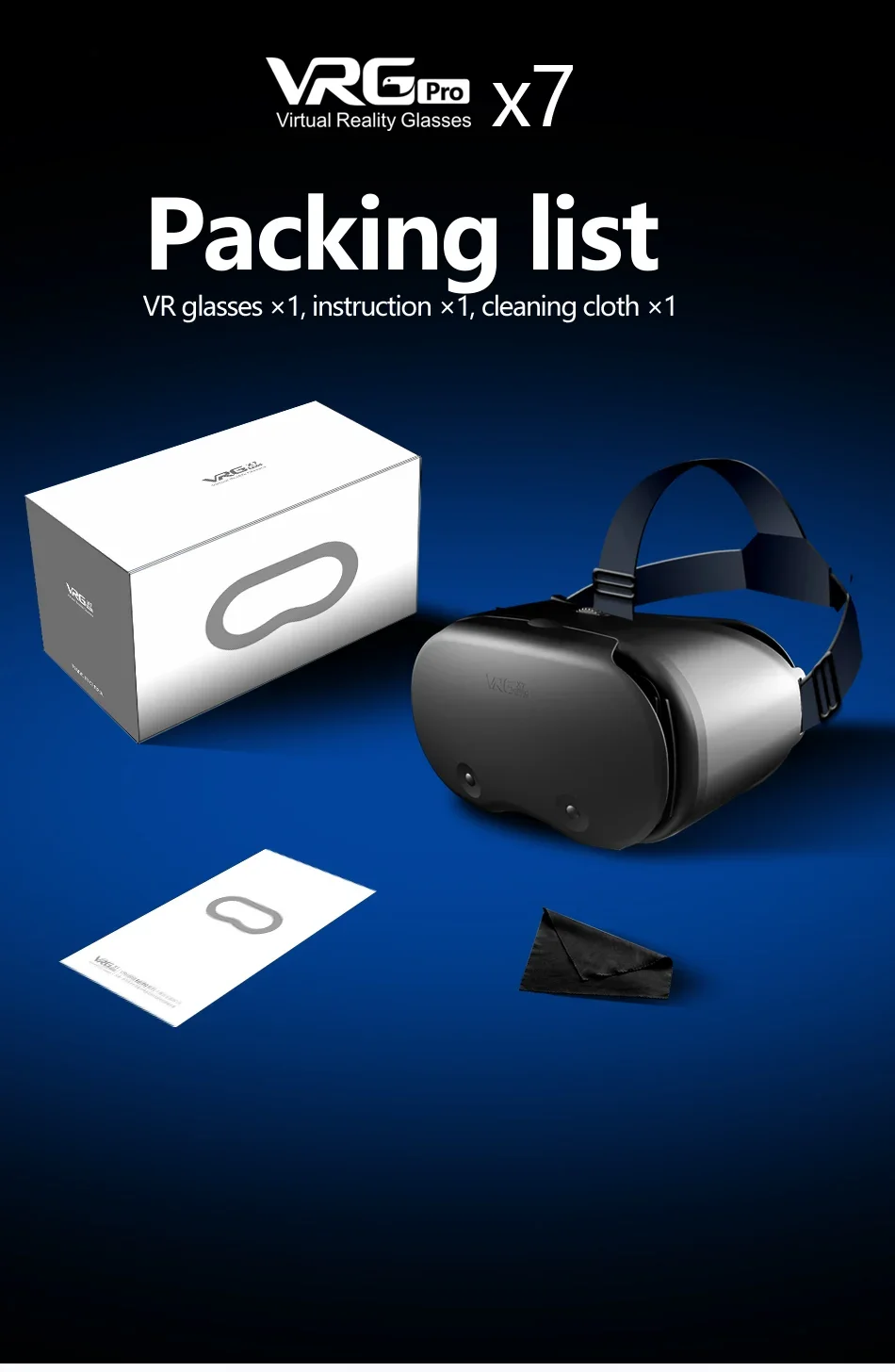 New Original VRGPRO X7 3D VR Standard Edition Game Virtual Reality Light Glasses Helmets Optional Controller New Original VRGPRO X7 3D VR Standard Edition Game Virtual Reality Light Glasses Helmets Optional Controller