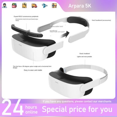 Arpara 5K VR Headset 3D Glasses Smart Phone And Computer VR Helmet Lite Version Retina Viewing Steam VR Glasses
