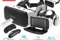 Virtual Reality VR Glasses IMAX Huge Screen 3D Glasses Google Cardboard Box VR Helmet for 4.5-6.53" Phone,Support Game Joysticks