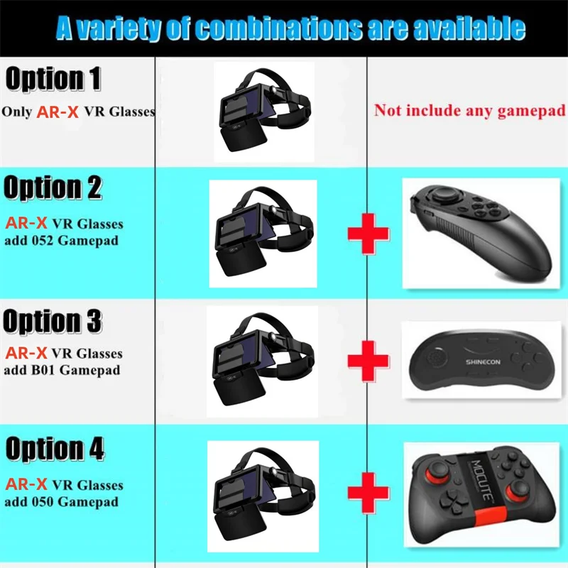 AR-X VR Glasses Virtual Reality 3D Glasses HD IMAX Game Cardboard VR Headset For 4.7-6.3