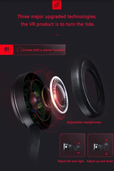Shinecon Viar 3D Virtual Reality VR Glasses Headset Devices Helmet Lenses Goggles Smart For Smartphones Phone Cell Mobile Games - Image 2