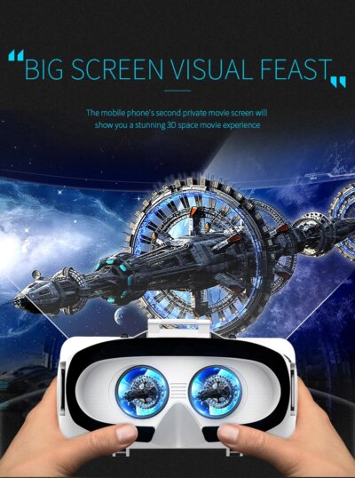 Shinecon Virtual Reality 3D VR Glasses Headset Viar Devices Helmet Lenses Goggle Smart For Smartphone Phone Cell Headphone Gogle - Image 2