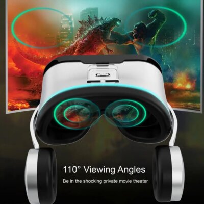Viar 3D Virtual Reality VR Glasses Headset Bluetooth Devices Helmet Lenses Goggles Smart Smartphone Phone Headphones Mobile Game - Image 3