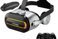 Viar 3D Virtual Reality VR Glasses Headset Bluetooth Devices Helmet Lenses Goggles Smart Smartphone Phone Headphones Mobile Game