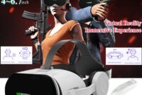 Original J70 4K Wireless Virtual Reality VR Glasses Stereo 3D Videos Google Cardboard Box Headset Helmet for Smartphone Max 6.7"