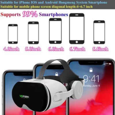 Original J70 4K Wireless Virtual Reality VR Glasses Stereo 3D Videos Google Cardboard Box Headset Helmet for Smartphone Max 6.7" - Image 4