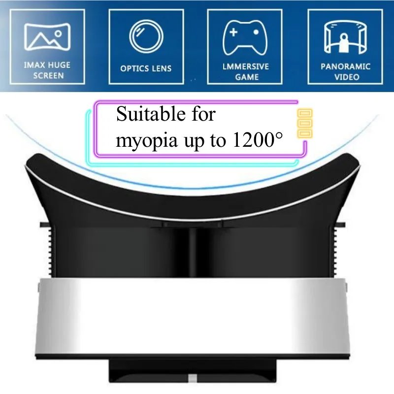 V5 Virtual Reality VR Glasses IMAX 3D HD Video Google Cardboard Box VR Headset Helmet for Max 6.7" Phone,Support Game Controller - Image 5