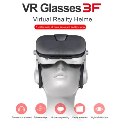 3D VR Glasses Virtual Reality Headset Phone Viar Device Helmet Lenses Goggles Smart Smartphones Headphone Controller Mobile Game - Image 2