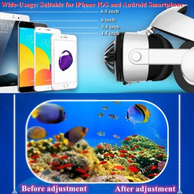 Virtual Reality VR Glasses for Phone IMAX Huge Screen 3D Glasses Google Cardboard Box VR Headset Helmet with Fan,Support Gamepad - Image 2