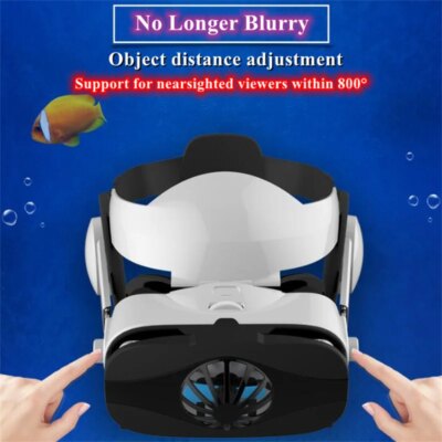 Virtual Reality VR Glasses for Phone IMAX Huge Screen 3D Glasses Google Cardboard Box VR Headset Helmet with Fan,Support Gamepad - Image 5