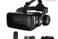 Shinecon VR Glasses Headset Virtual Reality Devices Lenses Goggles Helmet Viar 3D For Smartphones Smart Phone Headphones Hedset