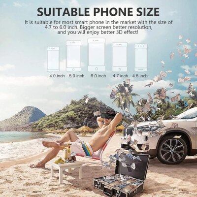 Shinecon VR Glasses Headset Virtual Reality Devices Lenses Goggles Helmet Viar 3D For Smartphones Smart Phone Headphones Hedset - Image 6