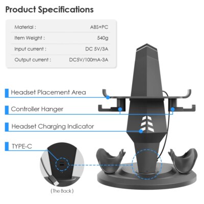 Charging Dock for Meta Oculus Quest 3 Accessories Vertical Charge Stand Controller Holder VR Headset Display Base for Quest2 - Image 4