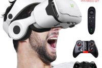 Shinecon Virtual Reality VR Glasses 3D Headset Viar Device Smart Helmet Lenses Goggle For Mobile Phone Cell Smartphone Headphone
