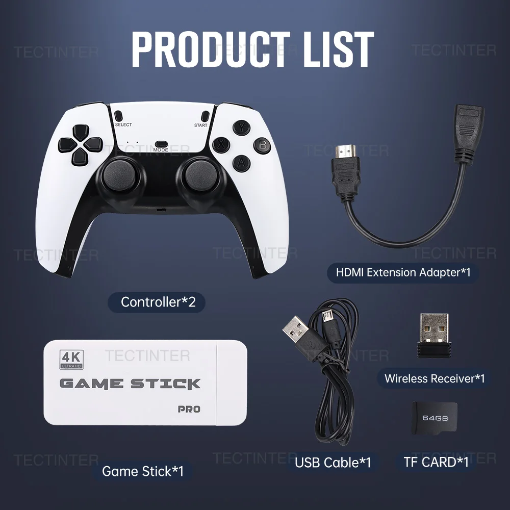 M15 4K Game Stick Mini Retro Video Game Console Built in 30000 Games Wireless Gamepads Video Game Controller Support 2 Player M15 4K Game Stick Mini Retro Video Game Console Built in 30000 Games Wireless Gamepads Video Game Controller Support 2 Player