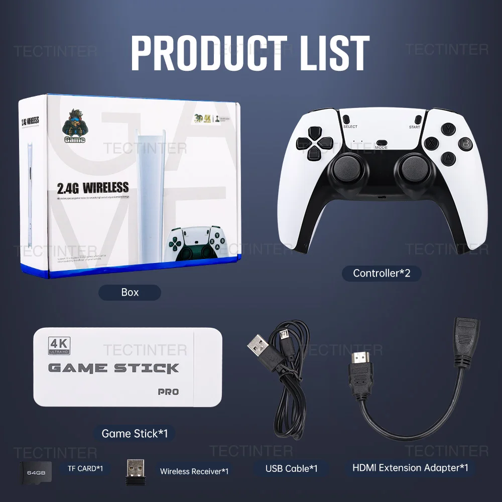 M15 4K Game Stick Mini Retro Video Game Console Built in 30000 Games Wireless Gamepads Video Game Controller Support 2 Player M15 4K Game Stick Mini Retro Video Game Console Built in 30000 Games Wireless Gamepads Video Game Controller Support 2 Player