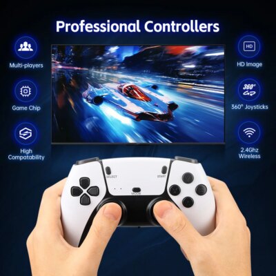 M15 4K Game Stick Mini Retro Video Game Console Built in 30000 Games Wireless Gamepads Video Game Controller Support 2 Player - Image 2