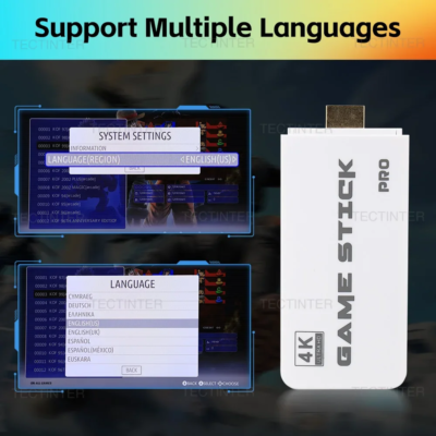 M15 4K Game Stick Mini Retro Video Game Console Built in 30000 Games Wireless Gamepads Video Game Controller Support 2 Player - Image 6