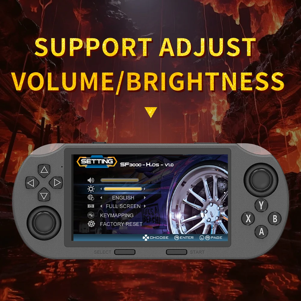 SF3000 Portable Mini Handheld Game Player 4.5 Inch IPS Screen Retro Video Game Console Built-in 20000+ Games for PS1/GBA/SFC SF3000 Portable Mini Handheld Game Player 4.5 Inch IPS Screen Retro Video Game Console Built-in 20000+ Games for PS1/GBA/SFC