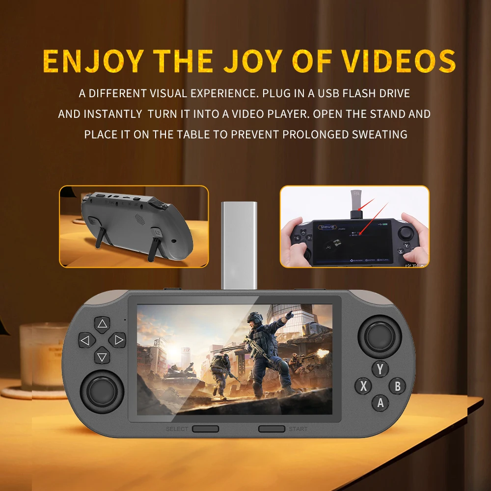 SF3000 Portable Mini Handheld Game Player 4.5 Inch IPS Screen Retro Video Game Console Built-in 20000+ Games for PS1/GBA/SFC SF3000 Portable Mini Handheld Game Player 4.5 Inch IPS Screen Retro Video Game Console Built-in 20000+ Games for PS1/GBA/SFC
