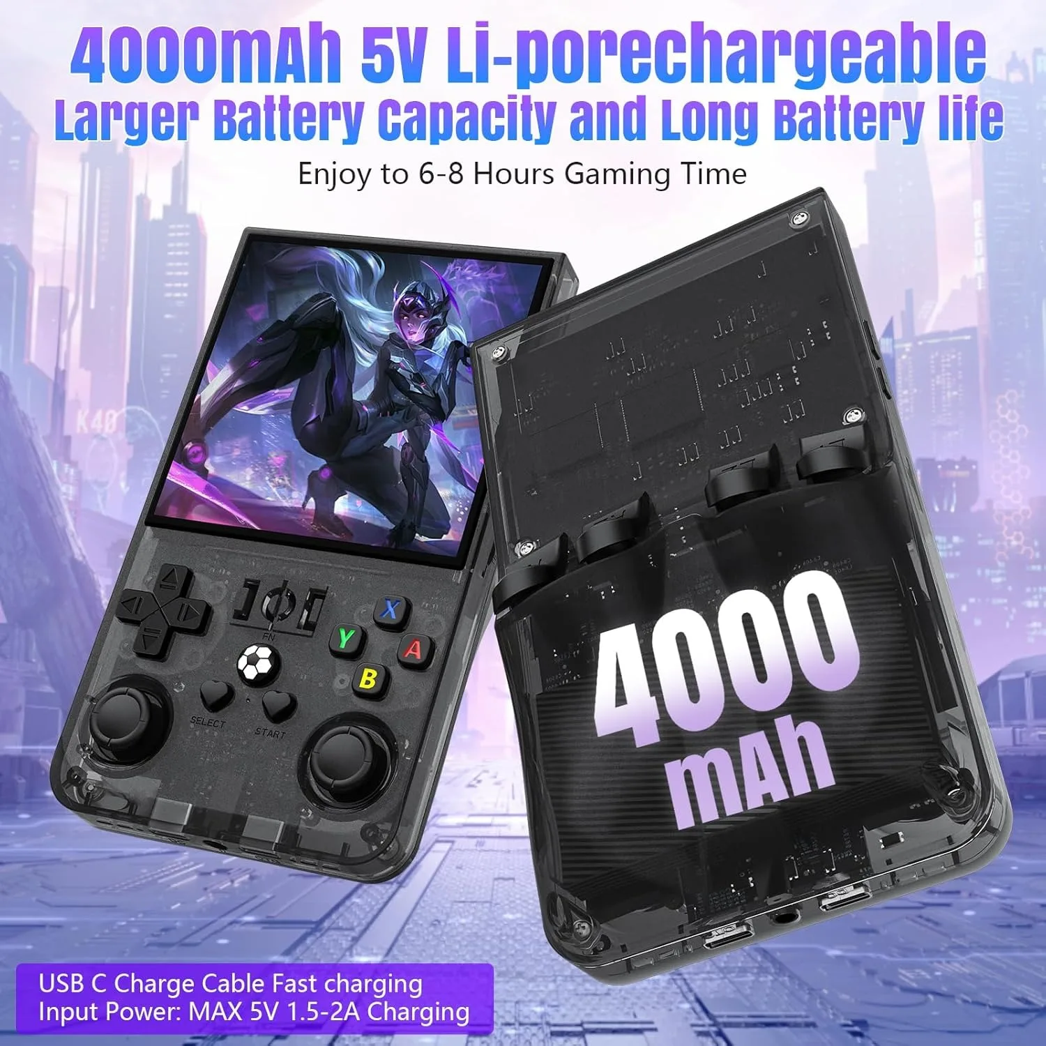 WDYQJE Gaming Console Handheld R36MAX Retro Handheld Game Console Linux System 4'' IPS Screen R36 Portable Pocket Video Player WDYQJE Gaming Console Handheld R36MAX Retro Handheld Game Console Linux System 4'' IPS Screen R36 Portable Pocket Video Player