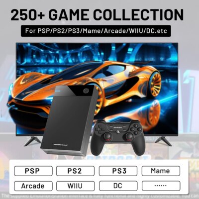 12TB Gaming HDD with Hyperspin Launchbox Retrobat Playnite with 86000+ Retro Video Games Super Console for PS3/PS2/PS/WII/WIIU - Image 2
