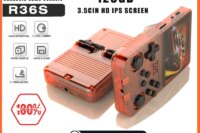 128G Open Source R36S Video Game Console Linux System 3.5 Inch IPS Screen Orange Portable Pocket Video Player 64GG best Games