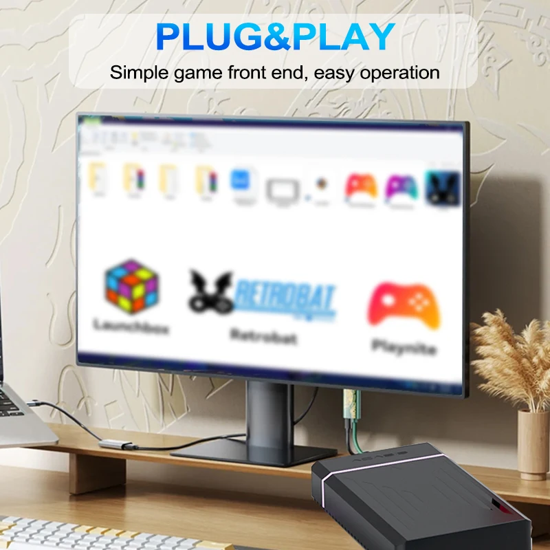 PEAPRIT 12TB Gaming HDD with Hyperspin Launchbox Retrobat Playnite 10K+ Retro Video Games Console for PS3/PS2/PS/Wii/WIIU/SWITCH