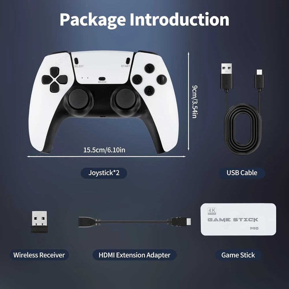 Video Game Sticks M15 pro Console 2.4G Dual Wireless Controller Game Stick 4K 20000 games Retro game For ropshiopping Xmas Gift