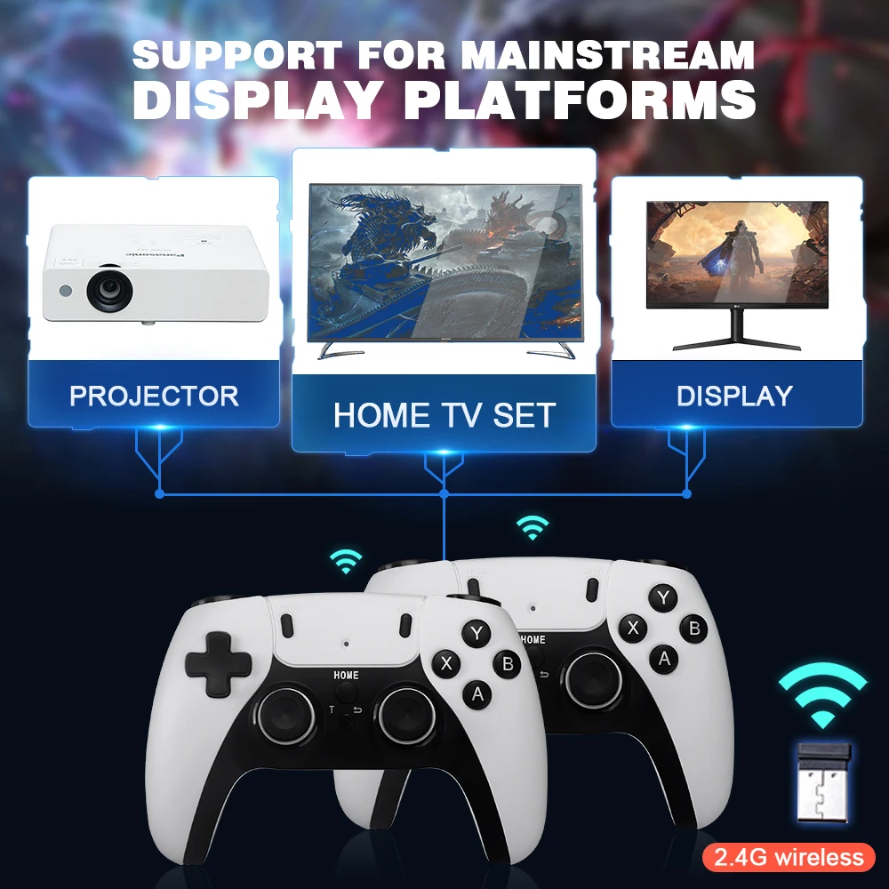 Video Game Sticks M15 pro Console 2.4G Dual Wireless Controller Game Stick 4K 20000 games Retro game For ropshiopping Xmas Gift
