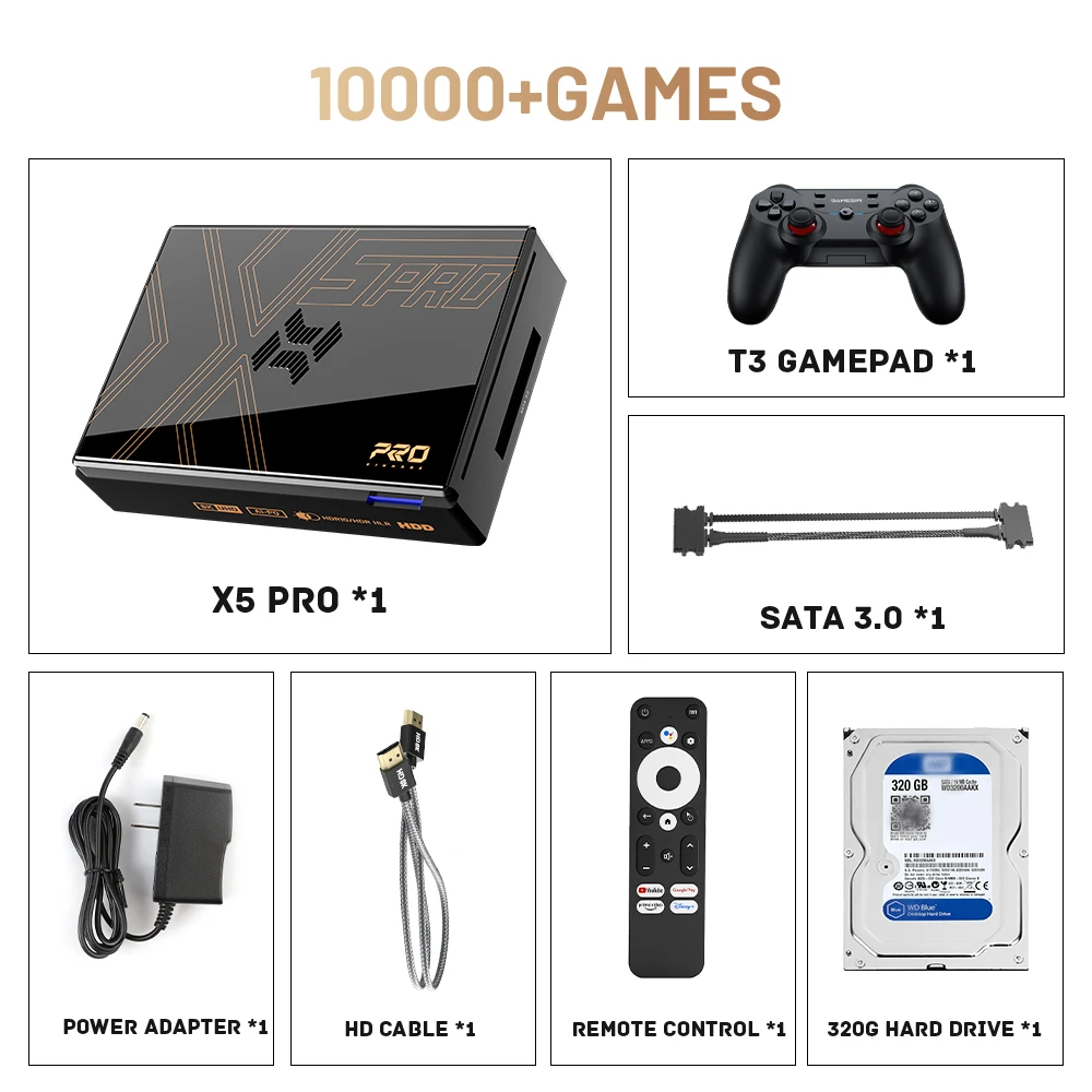 Kinhank Super Console X5 PRO Retro Video Game Consoles Plug and Play 4T with 16000 Games for PS2/WII/SS/DC/N64 Android 12 TV Box Kinhank Super Console X5 PRO Retro Video Game Consoles Plug and Play 4T with 16000 Games for PS2/WII/SS/DC/N64 Android 12 TV Box
