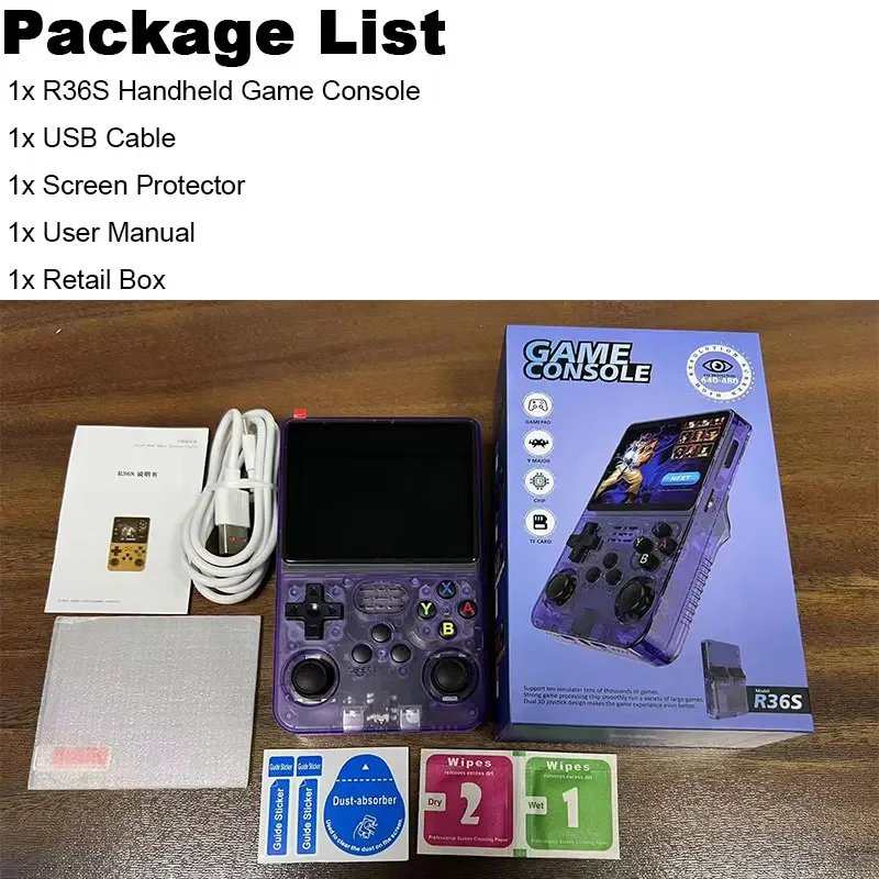 R36S Retro Handheld Video Game Console ARKOS System 3.5 Inch IPS Screen Classic Portable Pocket Video Player 128G Games Boy Gift R36S Retro Handheld Video Game Console ARKOS System 3.5 Inch IPS Screen Classic Portable Pocket Video Player 128G Games Boy Gift