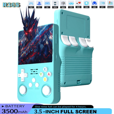 WDYQJE 128GB R36S Retro Handheld Games Console Linux System Boy Gift Video Gaming Console 20000 Games Portable Video Player
