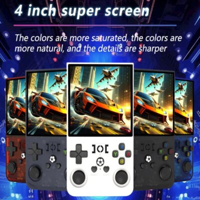 R36 Max Console Handheld Game Players 4inch IPS Screen Open Source Console Retro Pocket Video Player 64G/128G Up to 22000+ Games - Image 3