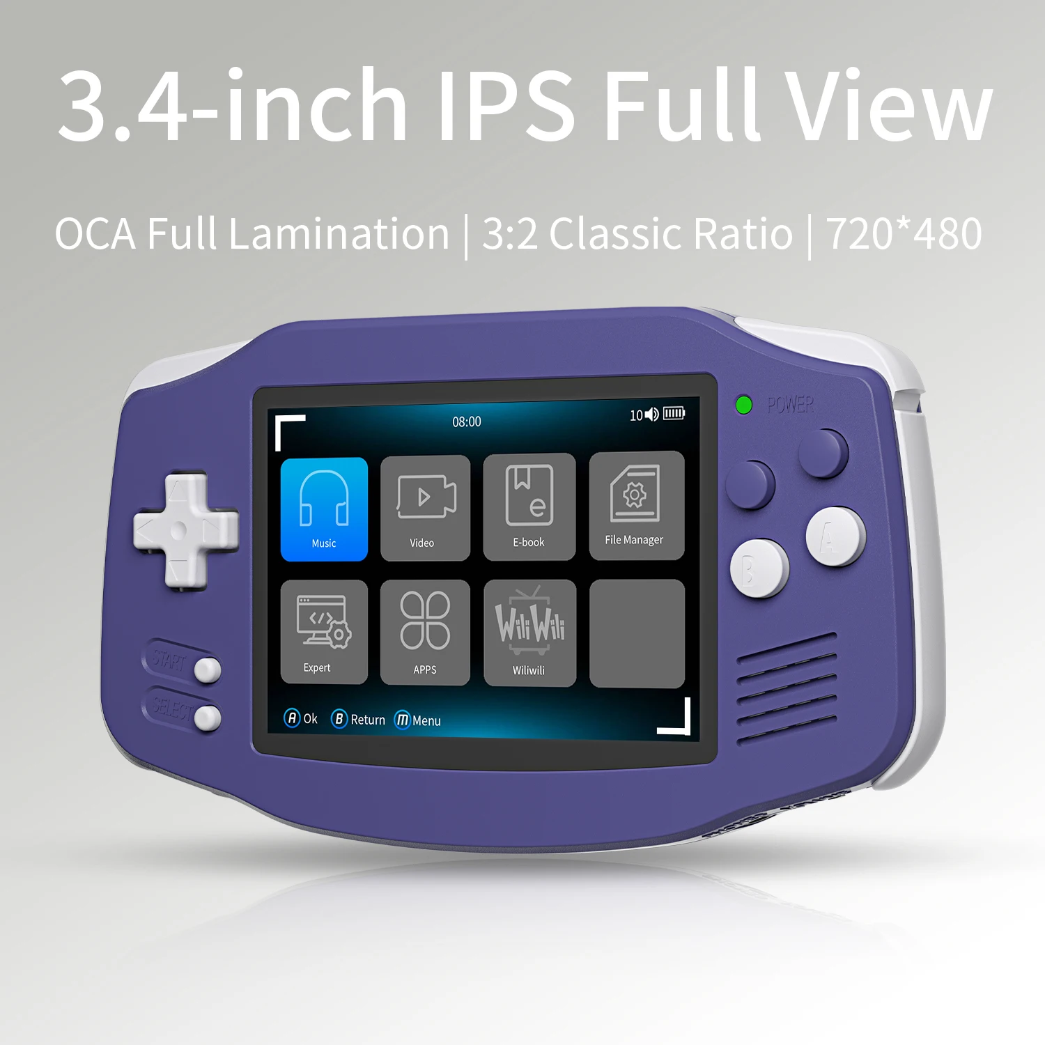 ANBERNIC RG34XX Retro Handheld Game Console 3.4” IPS Linux 64-bit 3500mAh Video Gaming Player Supports Streaming WIFI Bluetooth