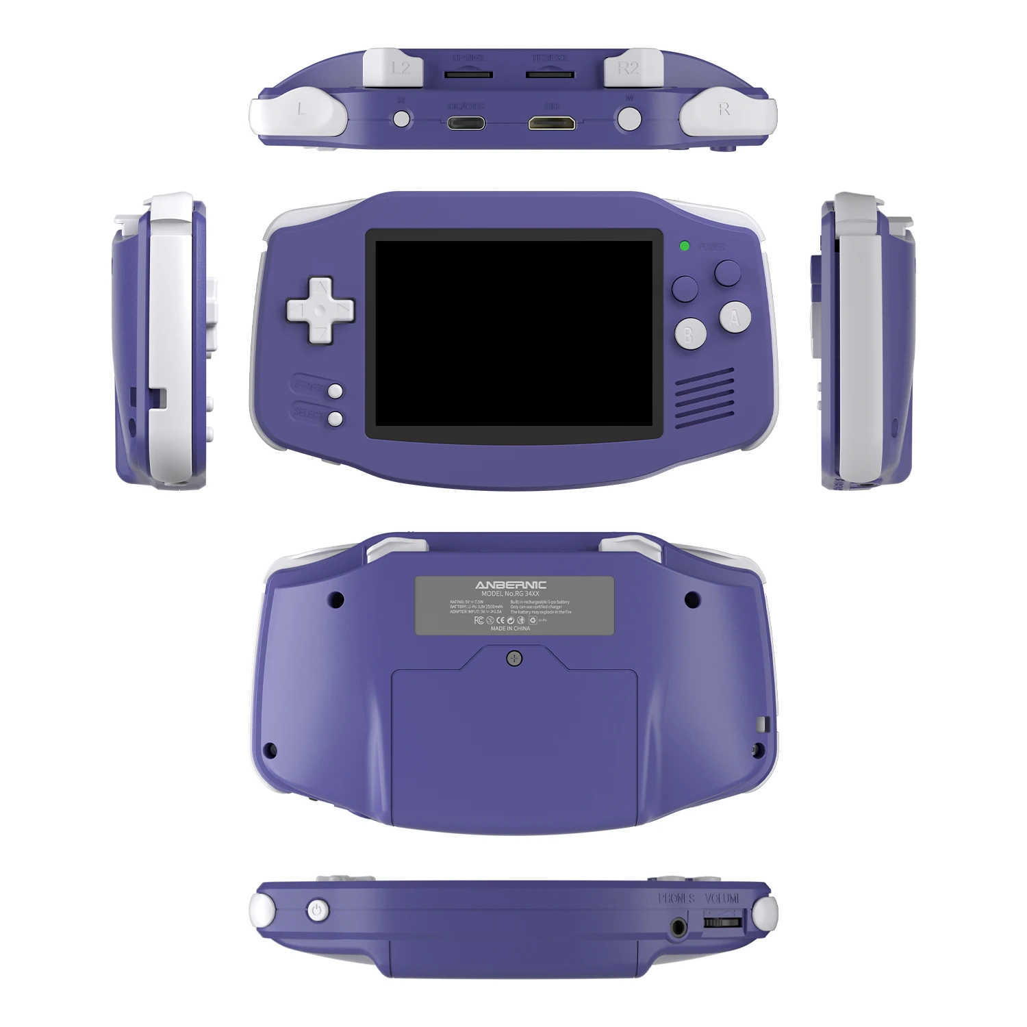 ANBERNIC RG34XX Retro Handheld Game Console 3.4” IPS Linux 64-bit 3500mAh Video Gaming Player Supports Streaming WIFI Bluetooth