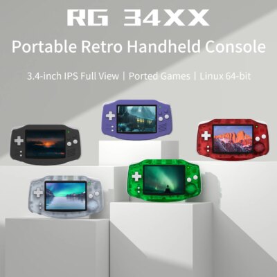 ANBERNIC RG34XX Retro Handheld Game Console 3.4” IPS Linux 64-bit 3500mAh Video Gaming Player Supports Streaming WIFI Bluetooth - Image 2