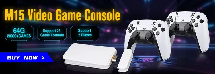 Video Game Console Built-in 20000+ Games Retro Handheld Game Player 64G 4K TV Game Stick 2.4G Wireless Controller Gamepad