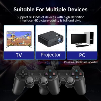 Video Game Console Built-in 20000+ Games Retro Handheld Game Player 64G 4K TV Game Stick 2.4G Wireless Controller Gamepad - Image 2