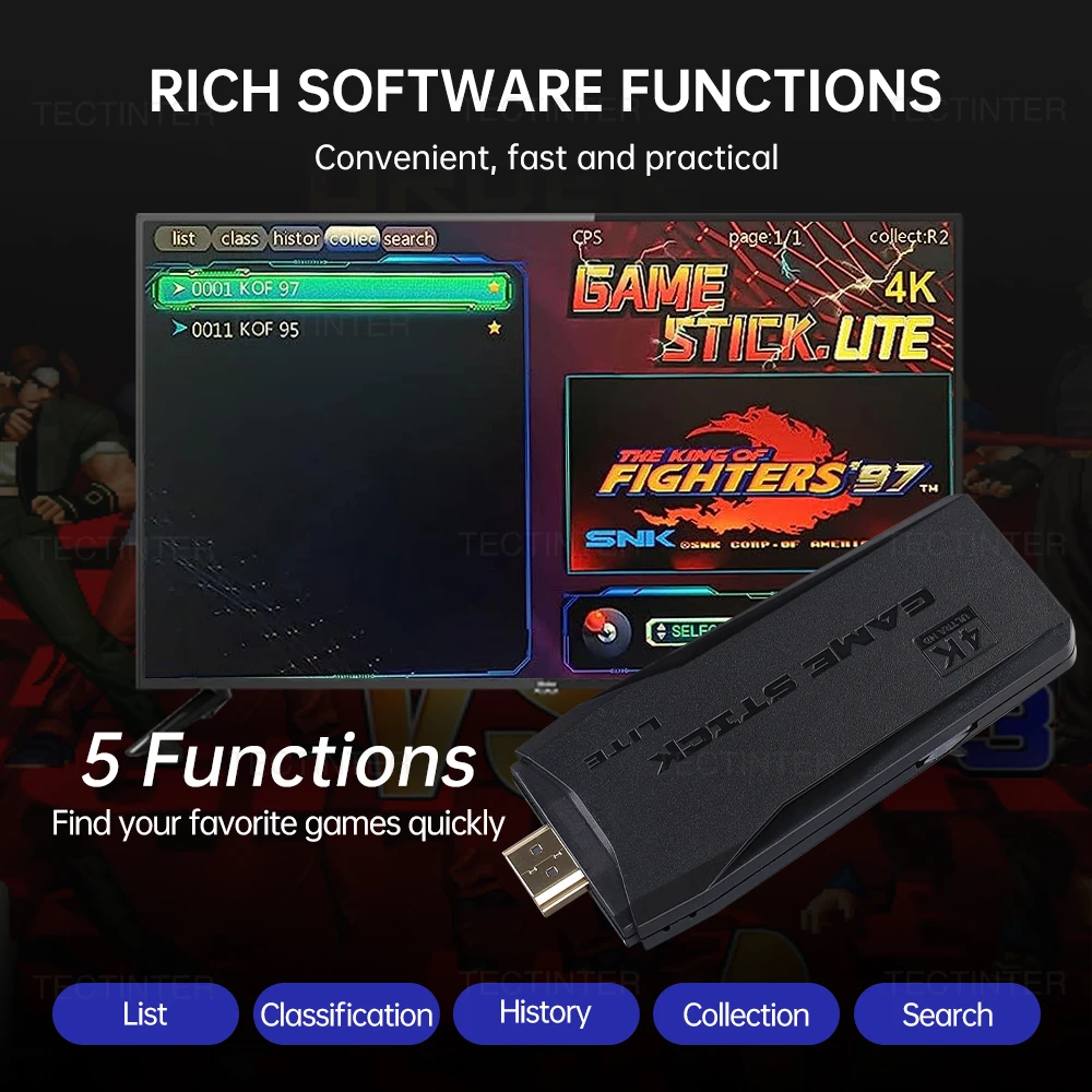 Video Game Console Built-in 20000+ Games Retro Handheld Game Player 64G 4K TV Game Stick 2.4G Wireless Controller Gamepad Video Game Console Built-in 20000+ Games Retro Handheld Game Player 64G 4K TV Game Stick 2.4G Wireless Controller Gamepad