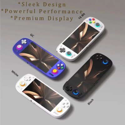 EAEY Retroid Pocket 5 Rp5 Handheld: 8GB+128GB, 5.5" OLED, Bluetooth 5.0 | Supports PSP/PS2 Games, Portable Retro Gaming Console