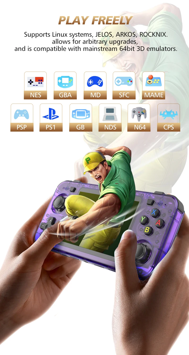 R36H original open-source handheld console with built-in 15000+games R36H handheld game console retro games