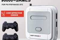 KINHANK Game Box Super Console X Retro Video Game Console Support 90000 Games 50 Emulators for PS1/PSP/MAME/DC with Controllers