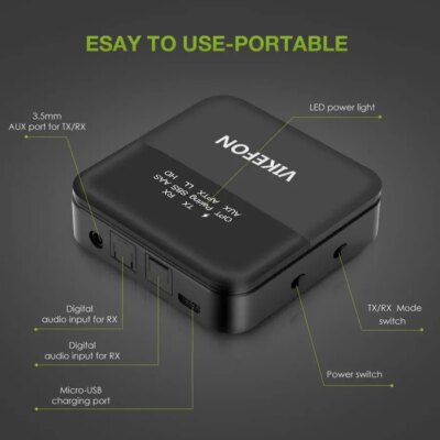 Bluetooth 5.0 Audio Transmitter Receiver AptX HD LL Low Latency CSR8675 Wireless Adapter RCA SPDIF 3.5mm Aux Jack for TV PC Car - Image 2
