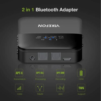 Bluetooth 5.0 Audio Transmitter Receiver AptX HD LL Low Latency CSR8675 Wireless Adapter RCA SPDIF 3.5mm Aux Jack for TV PC Car - Image 3